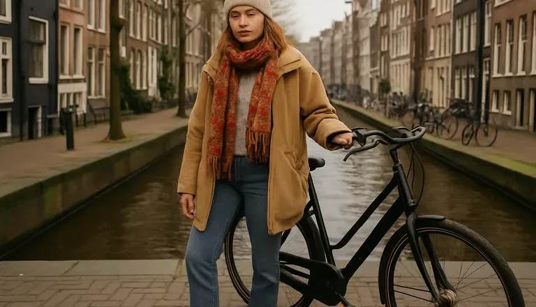 Amsterdamse straatmode met nonchalante chic, comfort en fietsproof flair