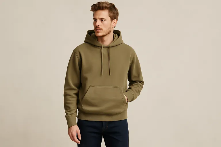 Hoe combineer je een khaki Essentials hoodie